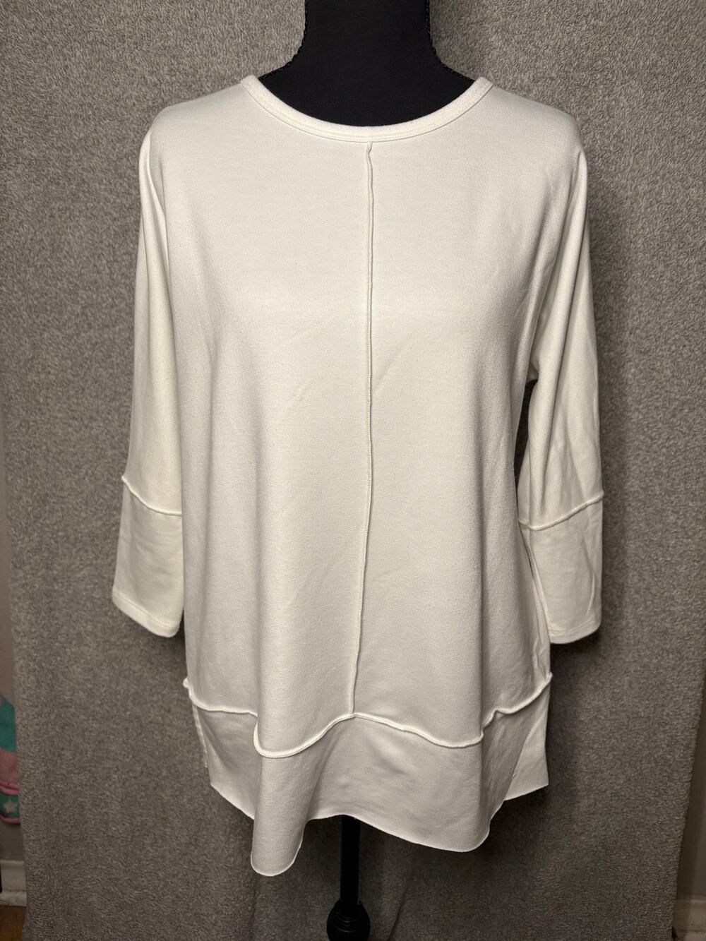 SPANX Perfect Length White Dolman Tunic Top XS Oversized